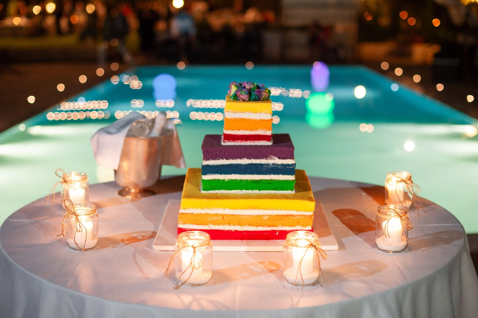 torta rainbow matrimonio