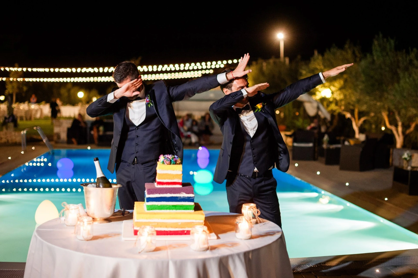 torta rainbow matrimonio