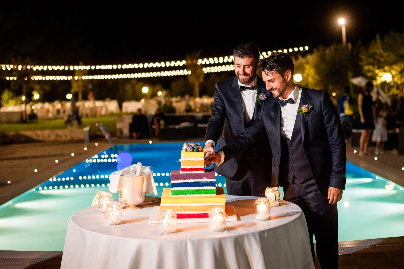 torta rainbow matrimonio