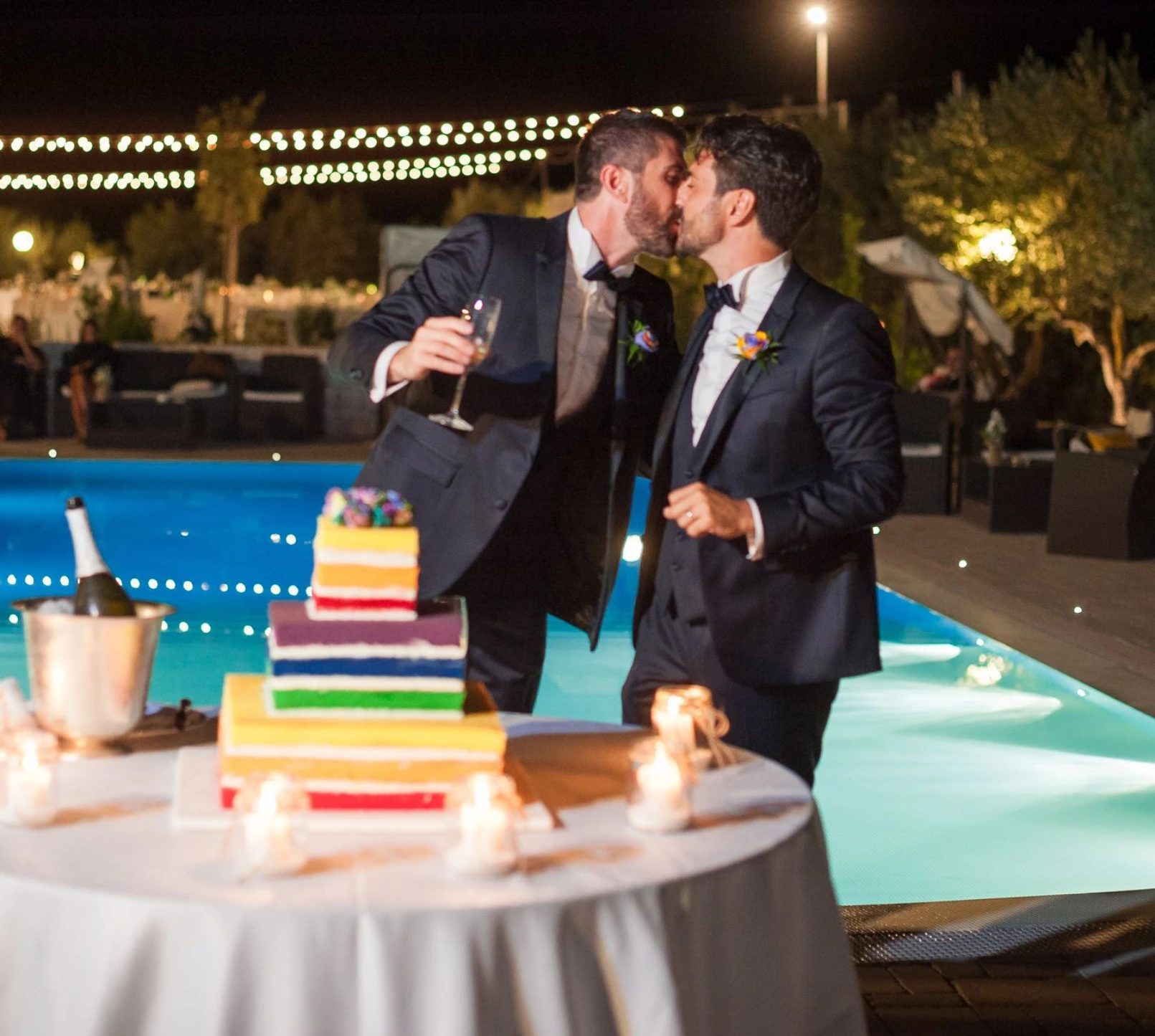 torta rainbow matrimonio